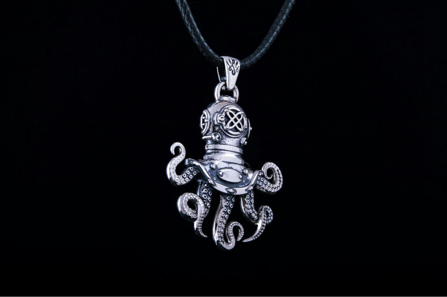 Octopus Pendant Sterling Silver Sailor Jewelry - vikingworkshop