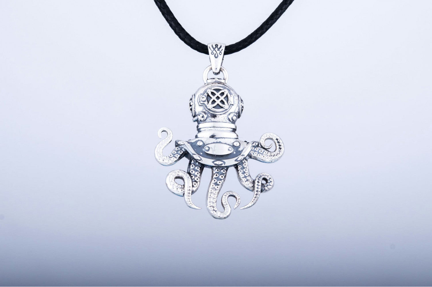 Octopus Pendant Sterling Silver Sailor Jewelry - vikingworkshop