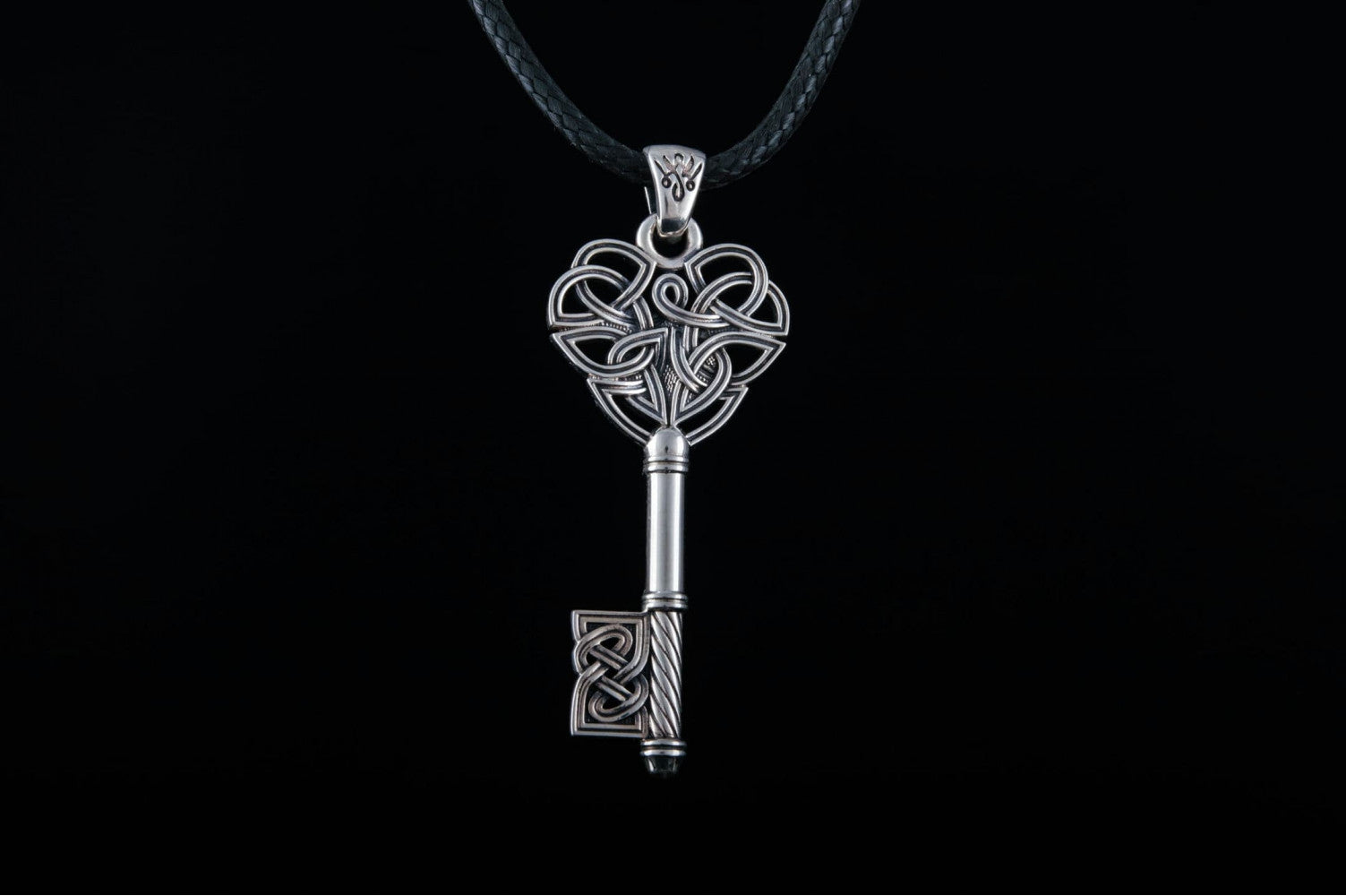 Handmade Key Pendant Sterling Silver Jewelry - vikingworkshop