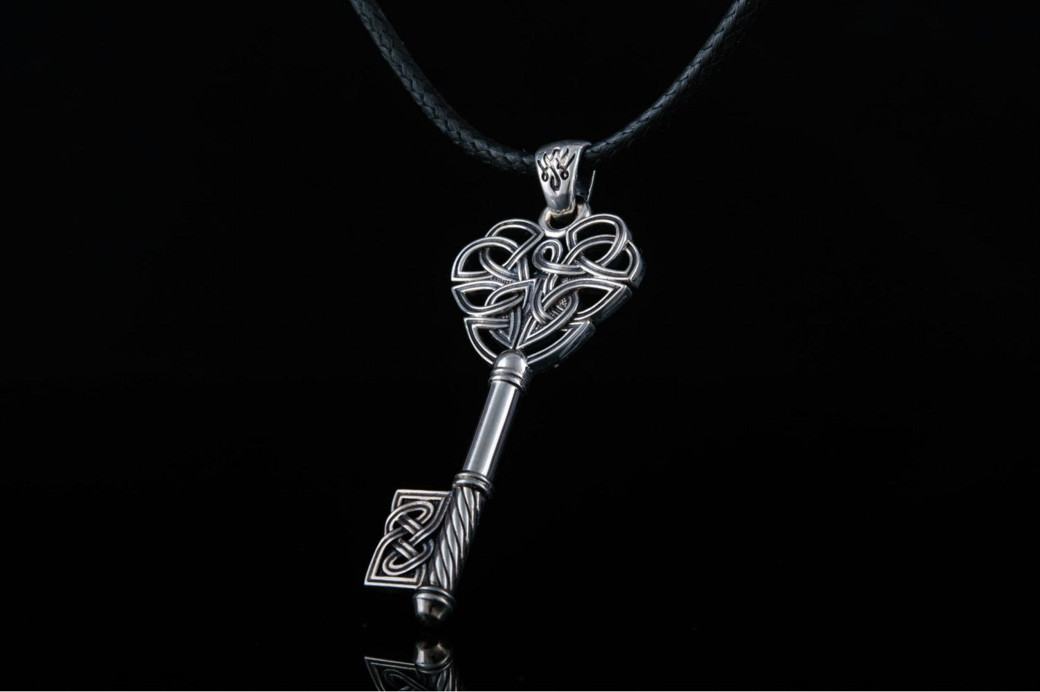 Handmade Key Pendant Sterling Silver Jewelry - vikingworkshop