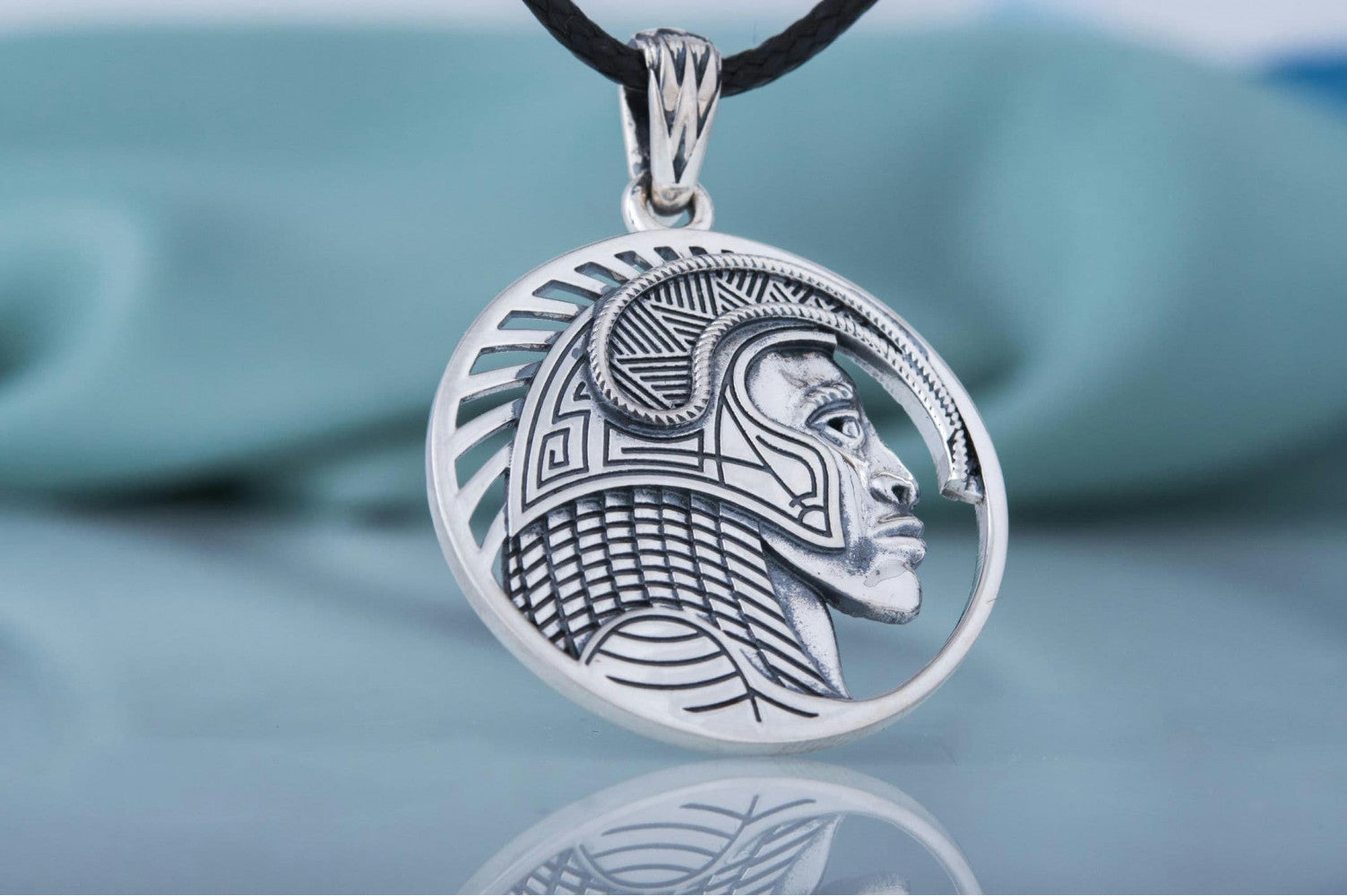 Pendant with Indian Aztec Sterling Silver Jewelry - vikingworkshop