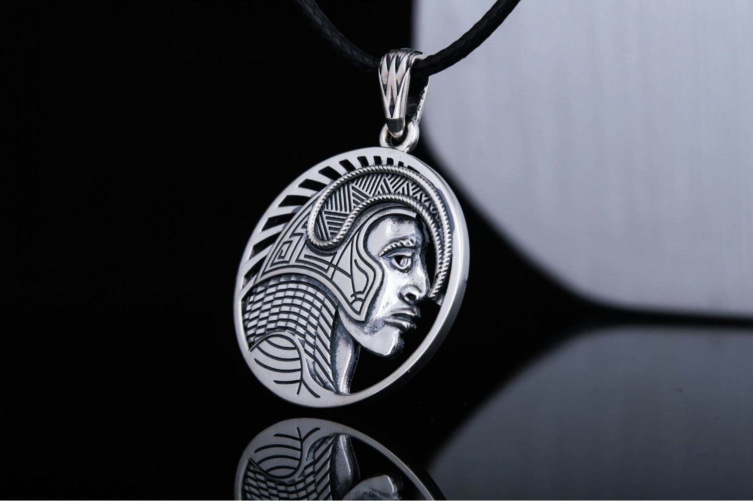 Pendant with Indian Aztec Sterling Silver Jewelry - vikingworkshop