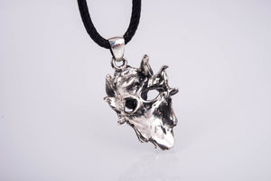 925 silver Oni Japanese Demon Mask, unique handmade jewelry - vikingworkshop