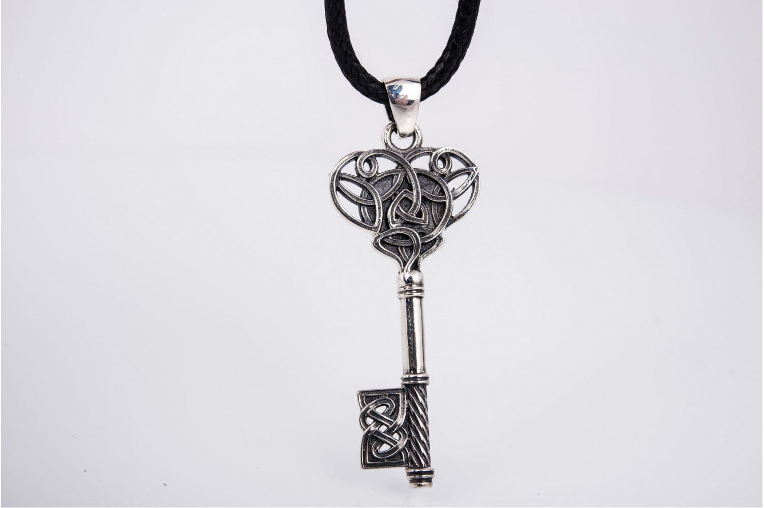 Unique Handmade Viking Pendant with Celtic knots and Triquetra symbol, 925 silver jewelry - vikingworkshop