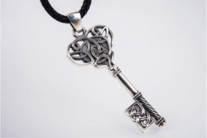 Unique Handmade Viking Pendant with Celtic knots and Triquetra symbol, 925 silver jewelry - vikingworkshop