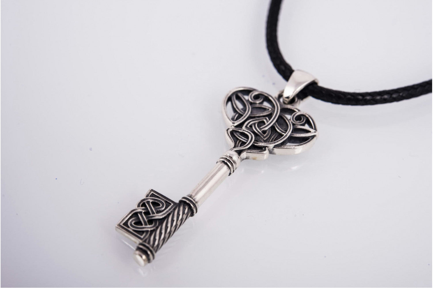 Unique Handmade Viking Pendant with Celtic knots and Triquetra symbol, 925 silver jewelry - vikingworkshop