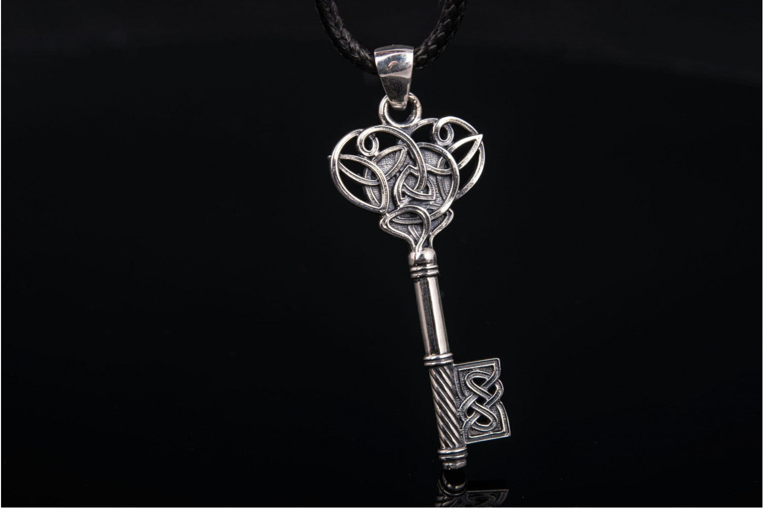 Unique Handmade Viking Pendant with Celtic knots and Triquetra symbol, 925 silver jewelry - vikingworkshop