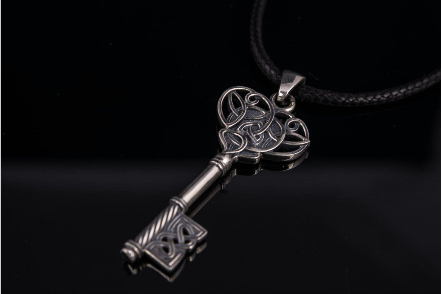 Unique Handmade Viking Pendant with Celtic knots and Triquetra symbol, 925 silver jewelry - vikingworkshop