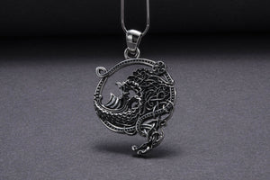 Sea Dragon 925 Silver Pendant, Unique Handmade Jewelry - vikingworkshop