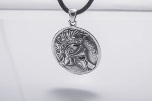 925 Silver Spartan Pendant, Handmade Jewelry - vikingworkshop