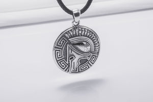 Spartan Sterling Silver Pendant, Handmade Jewelry - vikingworkshop