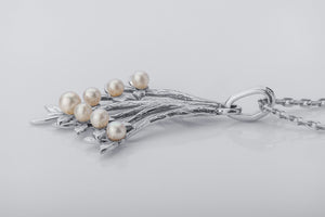 Flower Branch with Pearls Pendant - vikingworkshop