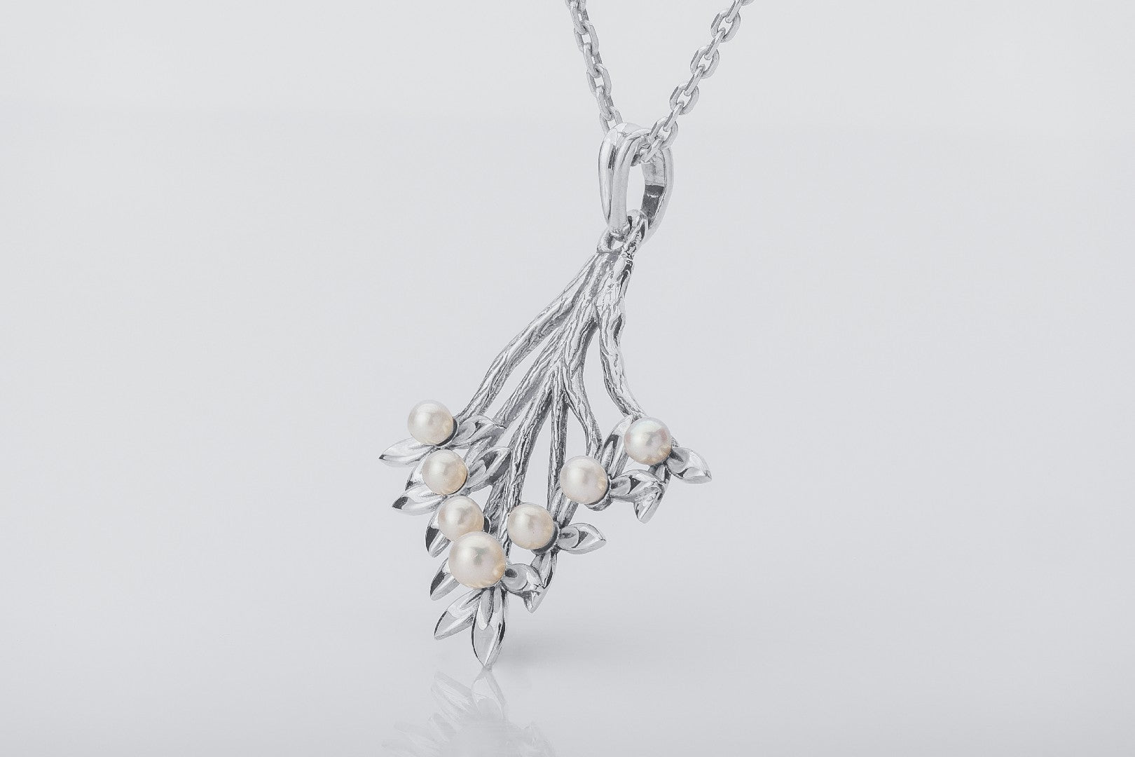 Flower Branch with Pearls Pendant - vikingworkshop