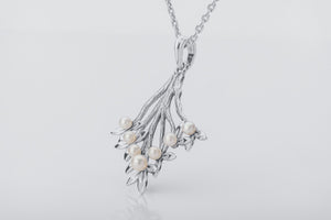 Flower Branch with Pearls Pendant - vikingworkshop