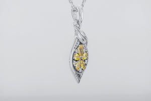 Lemon Pendant with Gems, 925 Silver - vikingworkshop