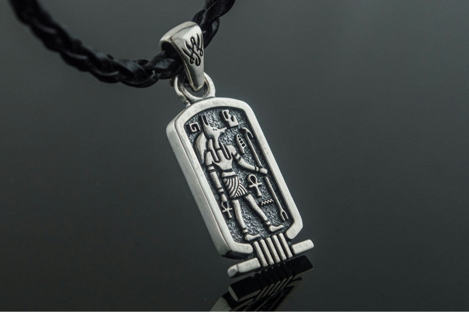 Anubis Pendant Sterling Silver Egypt Jewelry - vikingworkshop