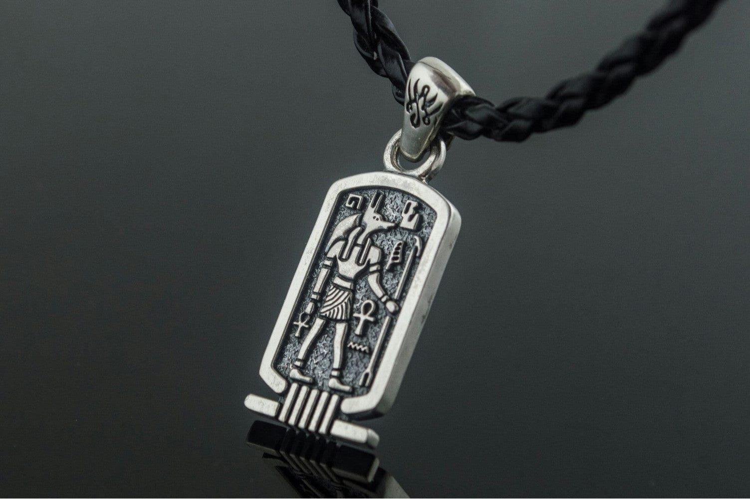 Anubis Pendant Sterling Silver Egypt Jewelry - vikingworkshop