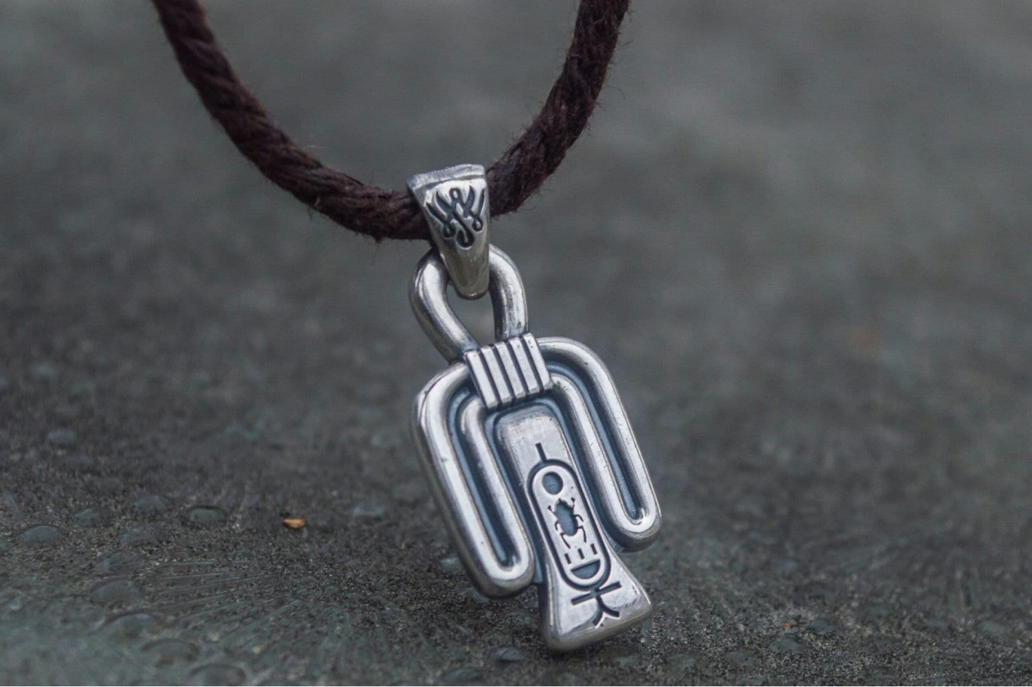 Tyet Amulet Pendant Sterling Silver Egypt Jewelry - vikingworkshop