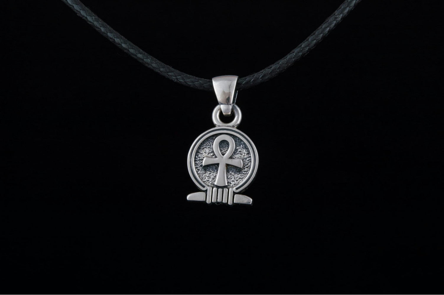 Ankh Amulet Pendant Sterling Silver Egypt Unique Jewelry - vikingworkshop