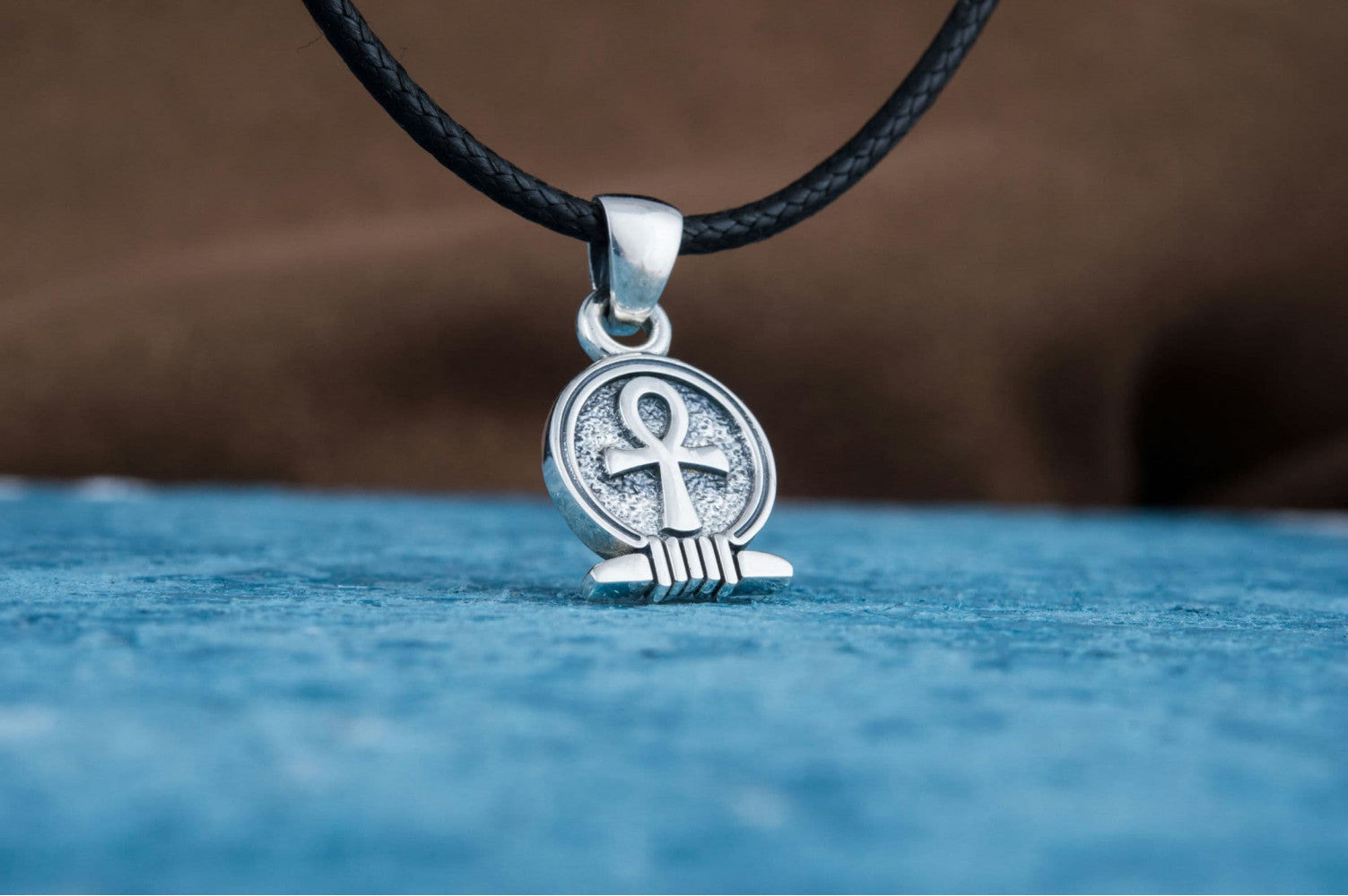 Ankh Amulet Pendant Sterling Silver Egypt Unique Jewelry - vikingworkshop