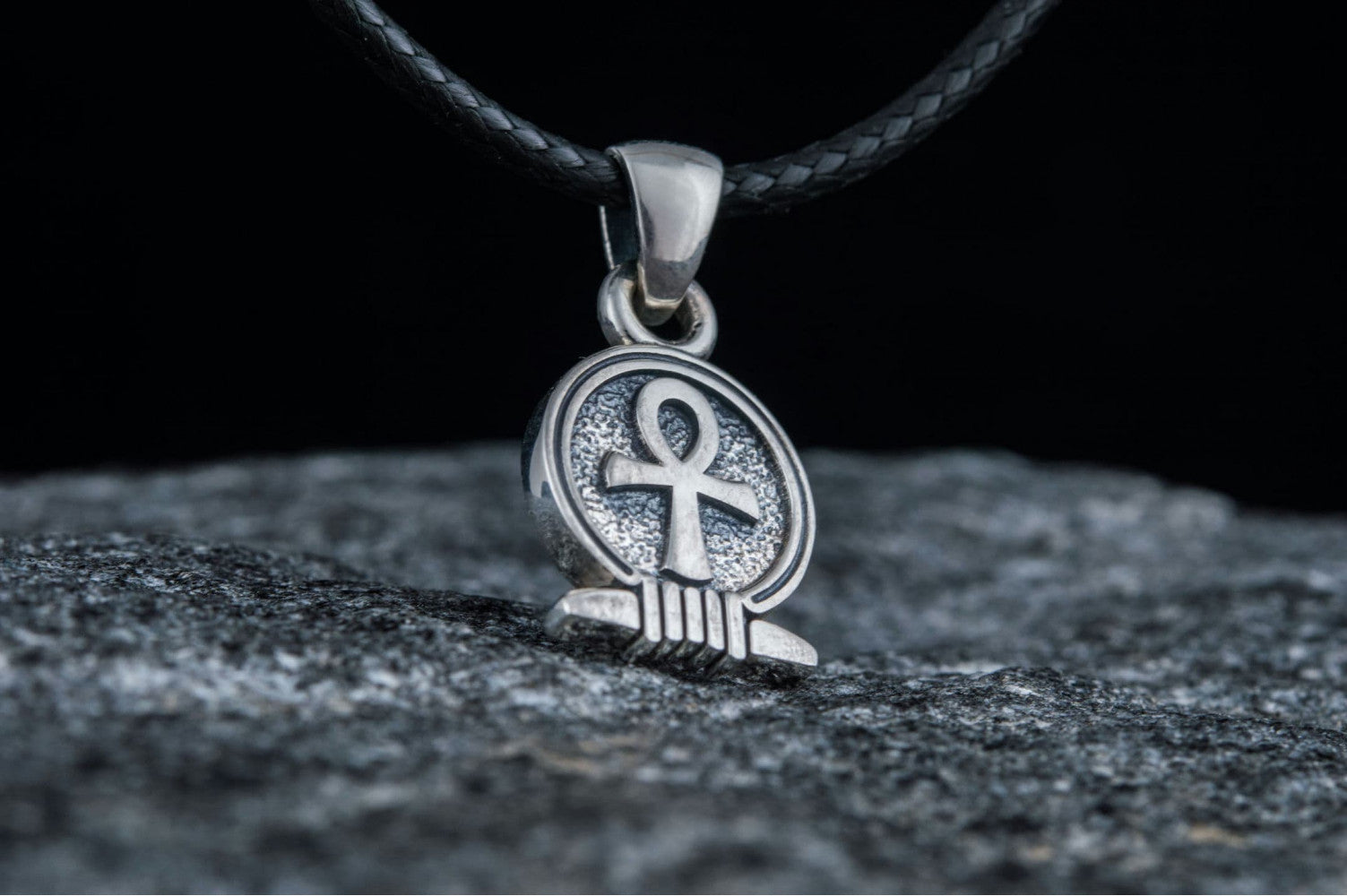 Ankh Amulet Pendant Sterling Silver Egypt Unique Jewelry - vikingworkshop