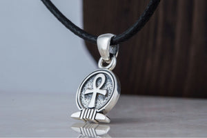 Ankh Amulet Pendant Sterling Silver Egypt Unique Jewelry - vikingworkshop