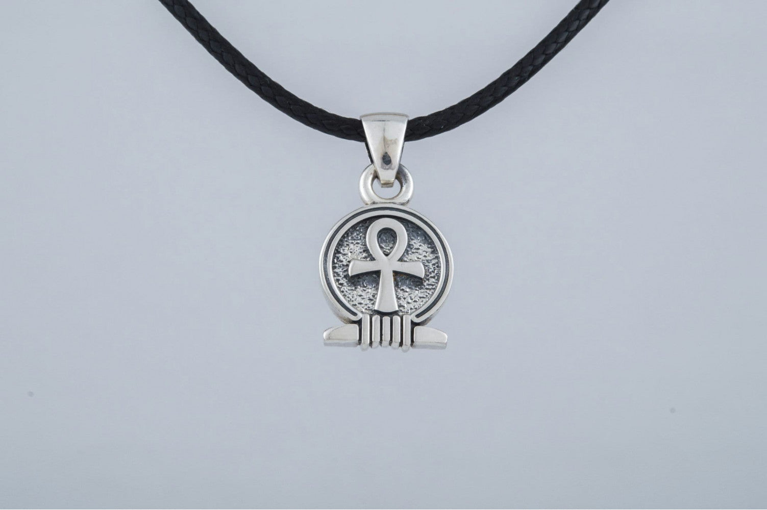 Ankh Amulet Pendant Sterling Silver Egypt Unique Jewelry - vikingworkshop