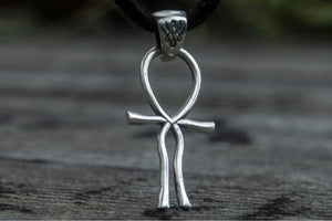 Ankh Symbol Egypt Pendant Sterling Silver Unique Jewelry - vikingworkshop