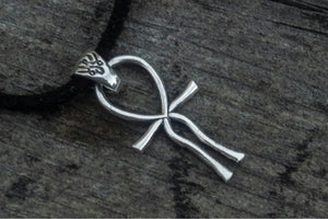 Ankh Symbol Egypt Pendant Sterling Silver Unique Jewelry - vikingworkshop