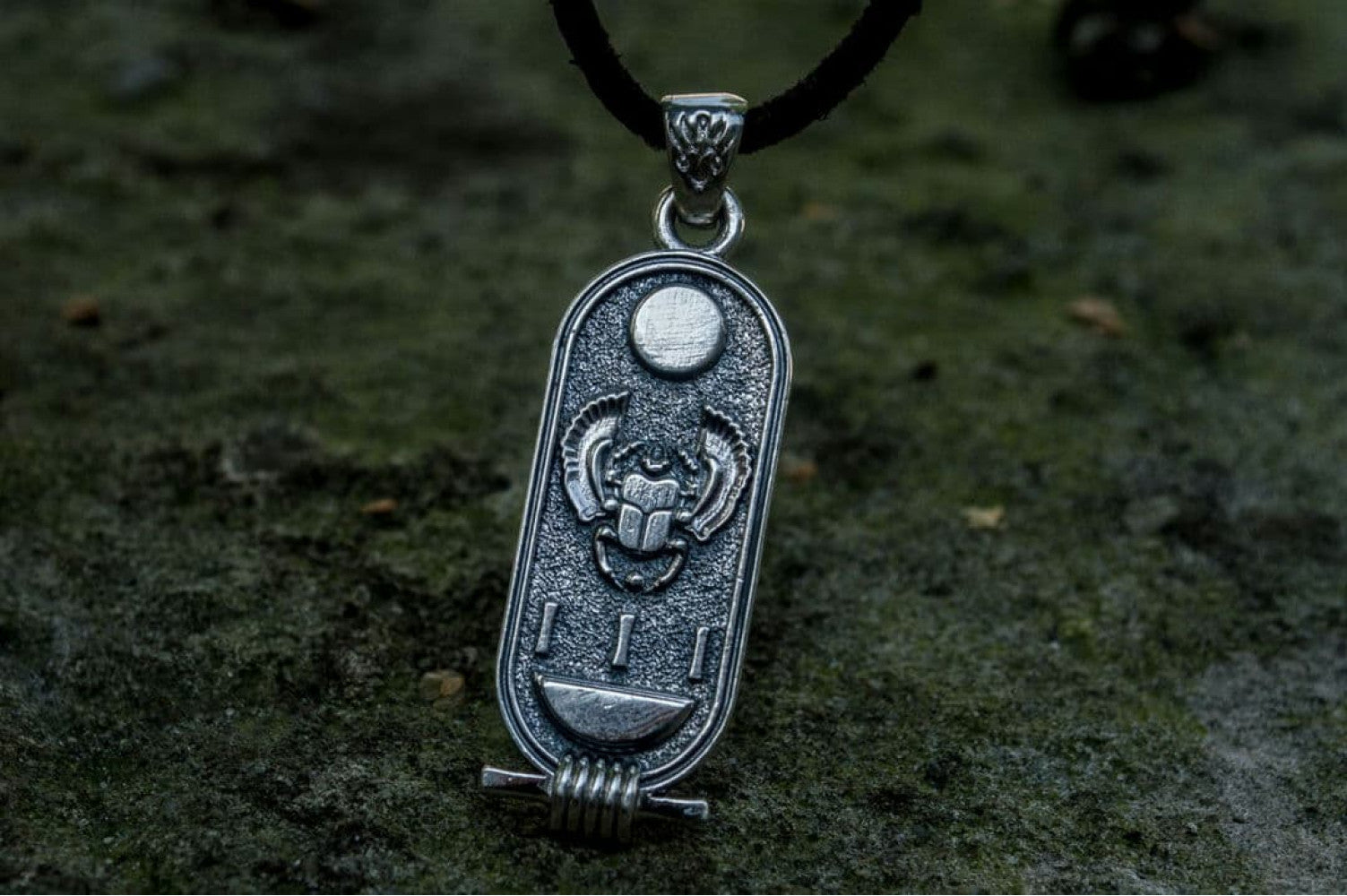 Pendant with Egypt Symbols Sterling Silver Egypt Handcrafted Jewelry - vikingworkshop