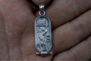 Pendant with Egypt Symbols Sterling Silver Egypt Handcrafted Jewelry - vikingworkshop