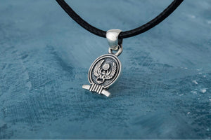 Scarabeus Amulet Pendant Sterling Silver Egypt Unique Jewelry - vikingworkshop