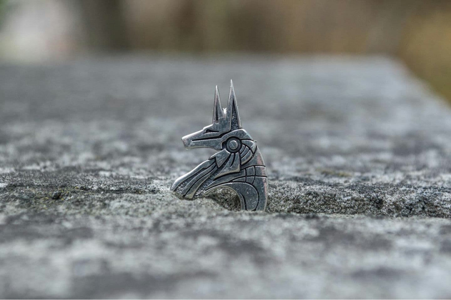 Unique Handmade Anubis Egypt Pendant Sterling Silver Viking Jewelry - vikingworkshop