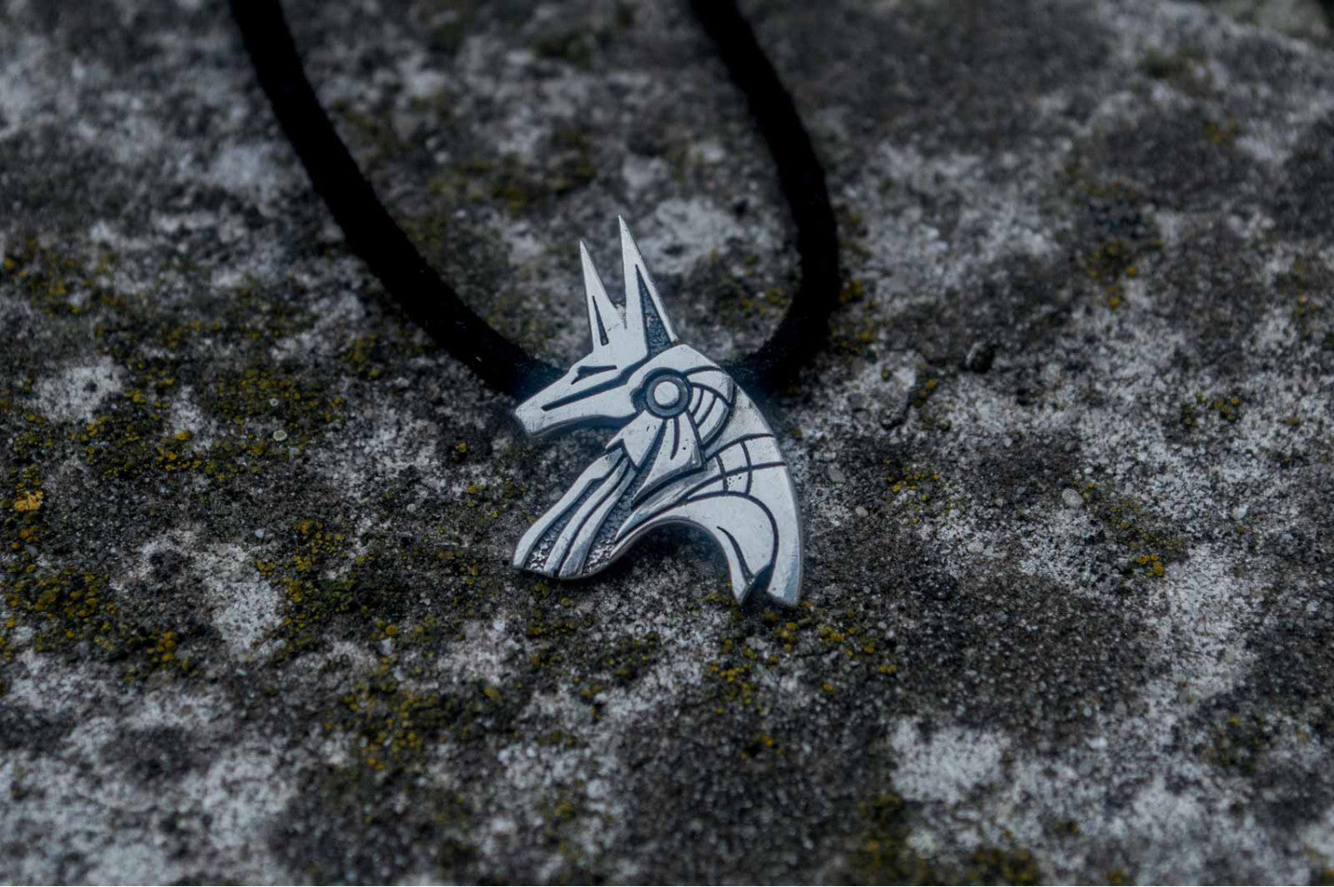 Unique Handmade Anubis Egypt Pendant Sterling Silver Viking Jewelry - vikingworkshop