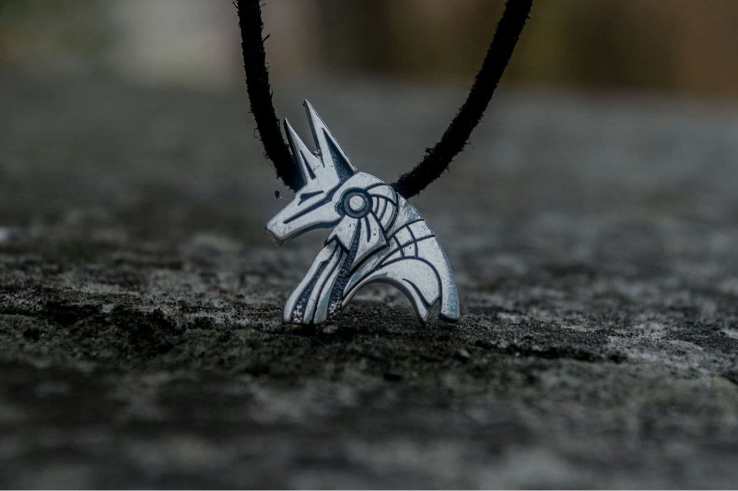 Unique Handmade Anubis Egypt Pendant Sterling Silver Viking Jewelry - vikingworkshop