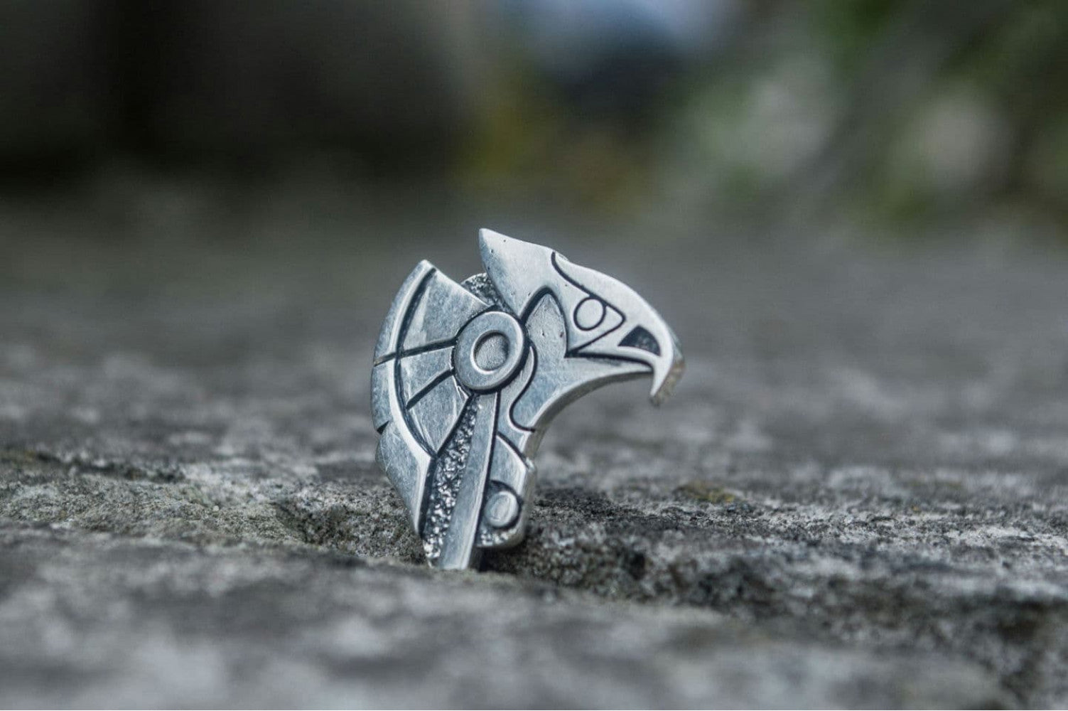 Unique Handmade Horus Egypt Pendant Sterling Silver Viking Jewelry - vikingworkshop