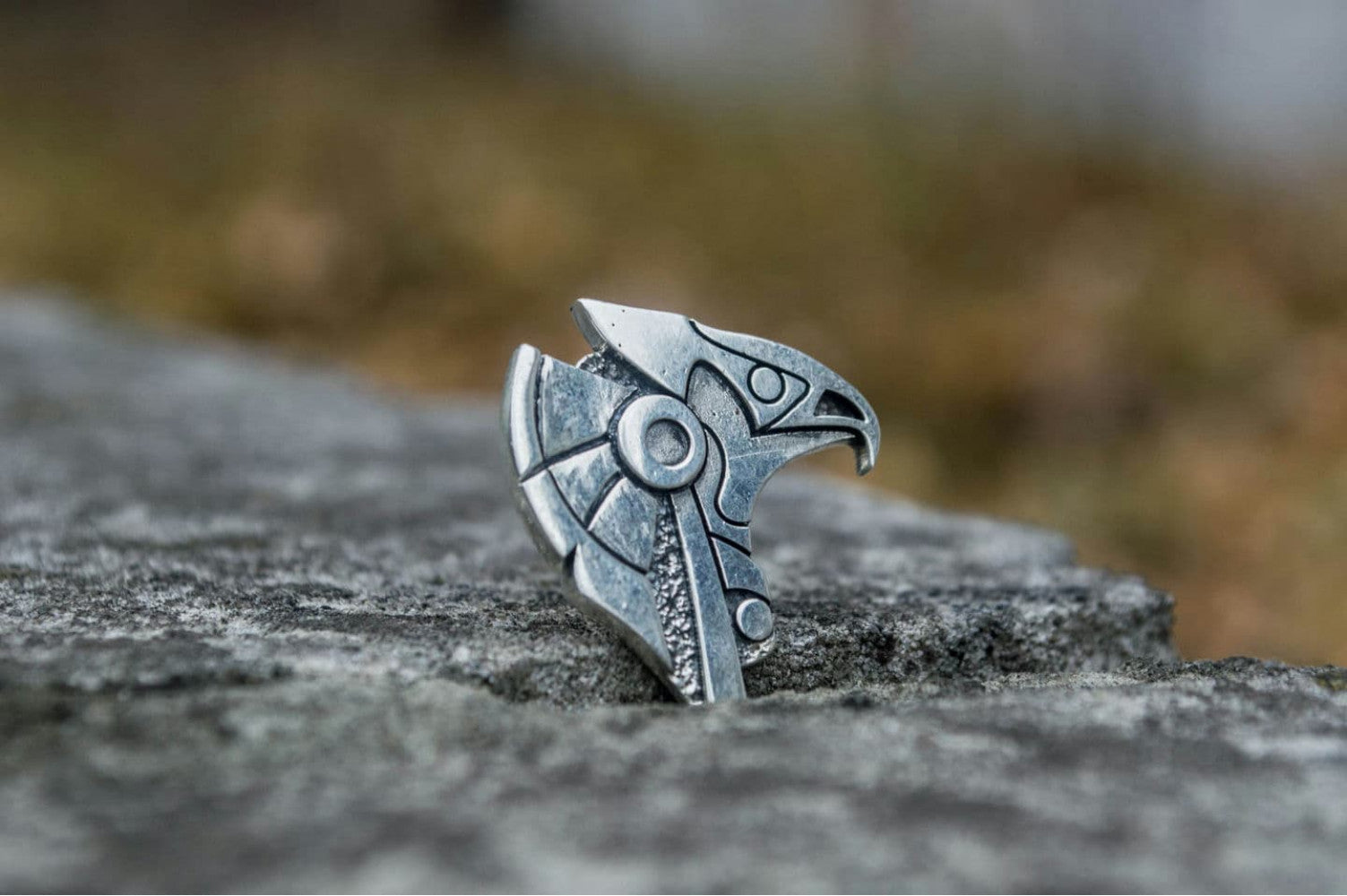 Unique Handmade Horus Egypt Pendant Sterling Silver Viking Jewelry - vikingworkshop