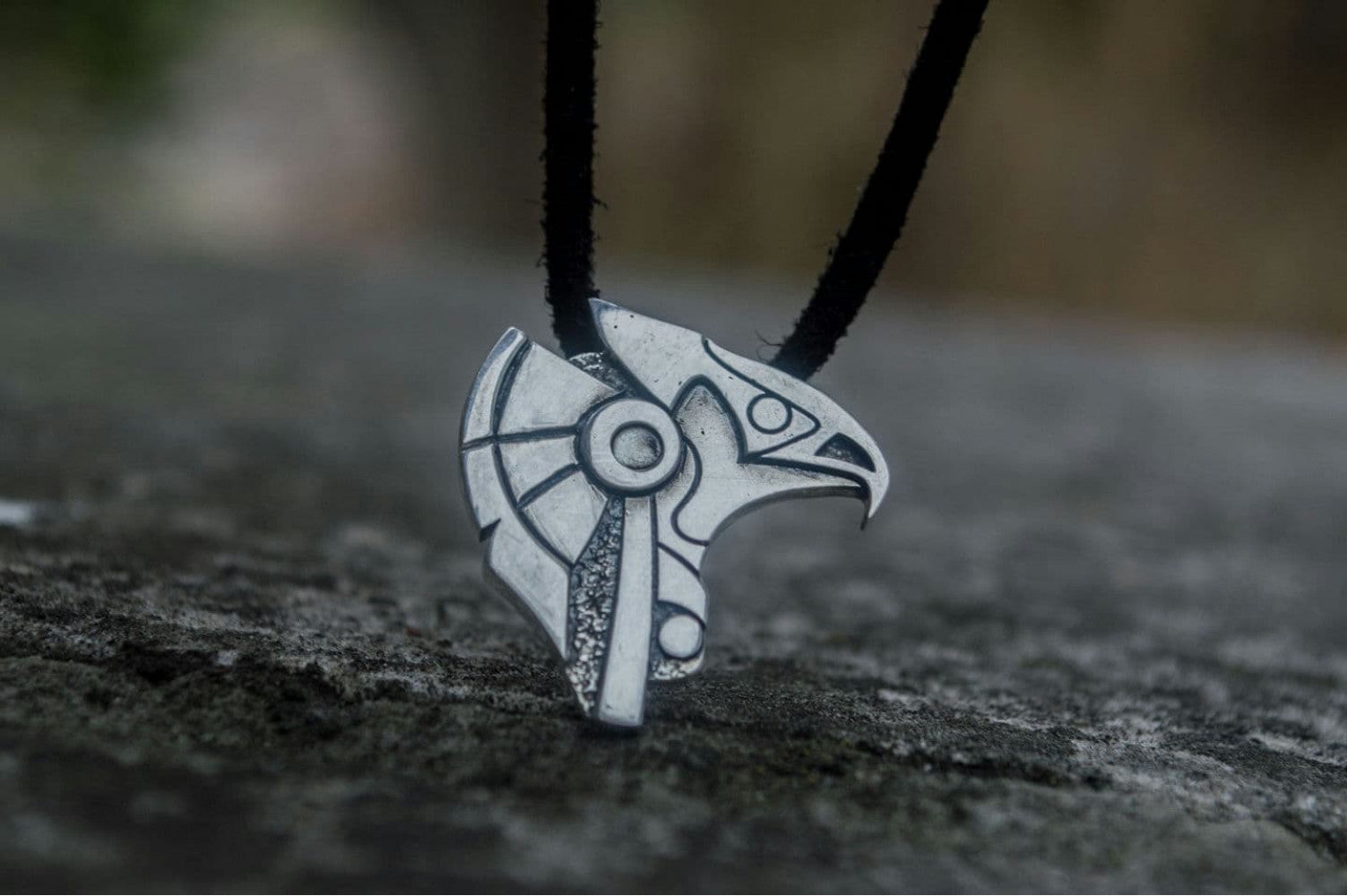 Unique Handmade Horus Egypt Pendant Sterling Silver Viking Jewelry - vikingworkshop
