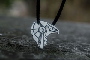 Unique Handmade Horus Egypt Pendant Sterling Silver Viking Jewelry - vikingworkshop