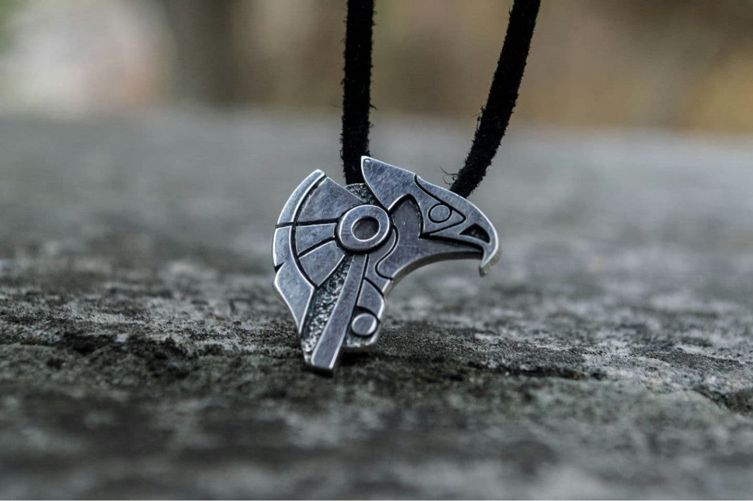 Unique Handmade Horus Egypt Pendant Sterling Silver Viking Jewelry - vikingworkshop