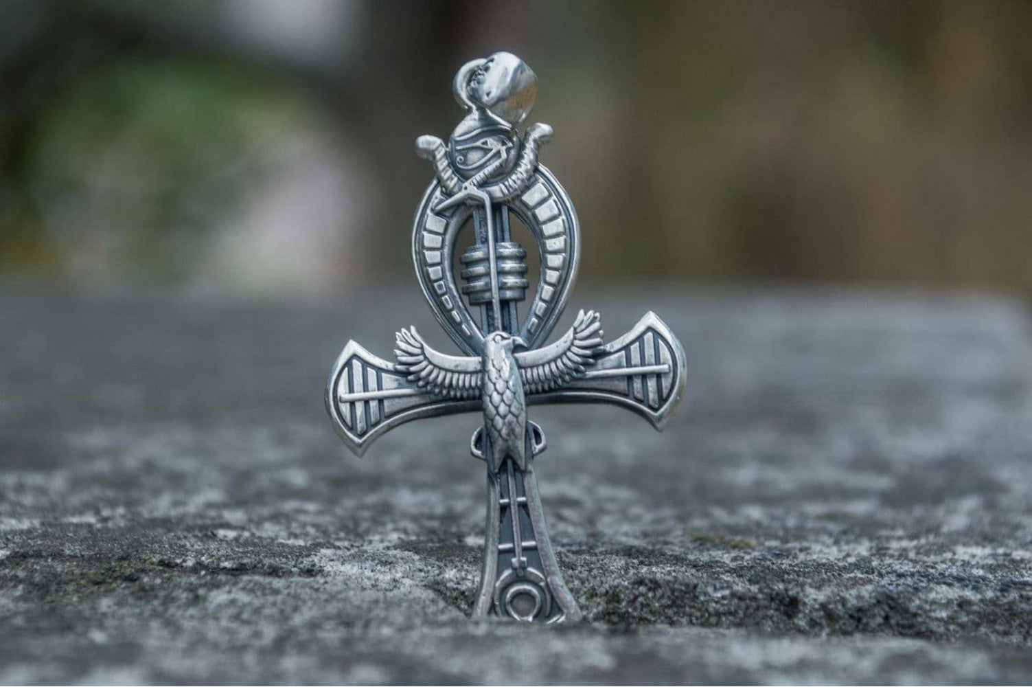 Unique Handmade Egypt Ankh Pendant Sterling Silver Jewelry - vikingworkshop