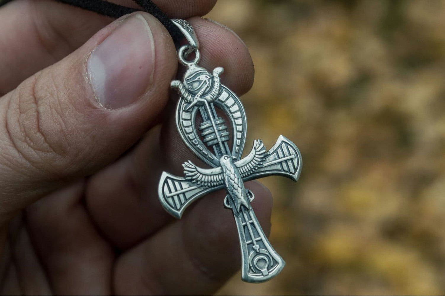 Unique Handmade Egypt Ankh Pendant Sterling Silver Jewelry - vikingworkshop