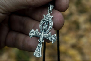 Unique Handmade Egypt Ankh Pendant Sterling Silver Jewelry - vikingworkshop