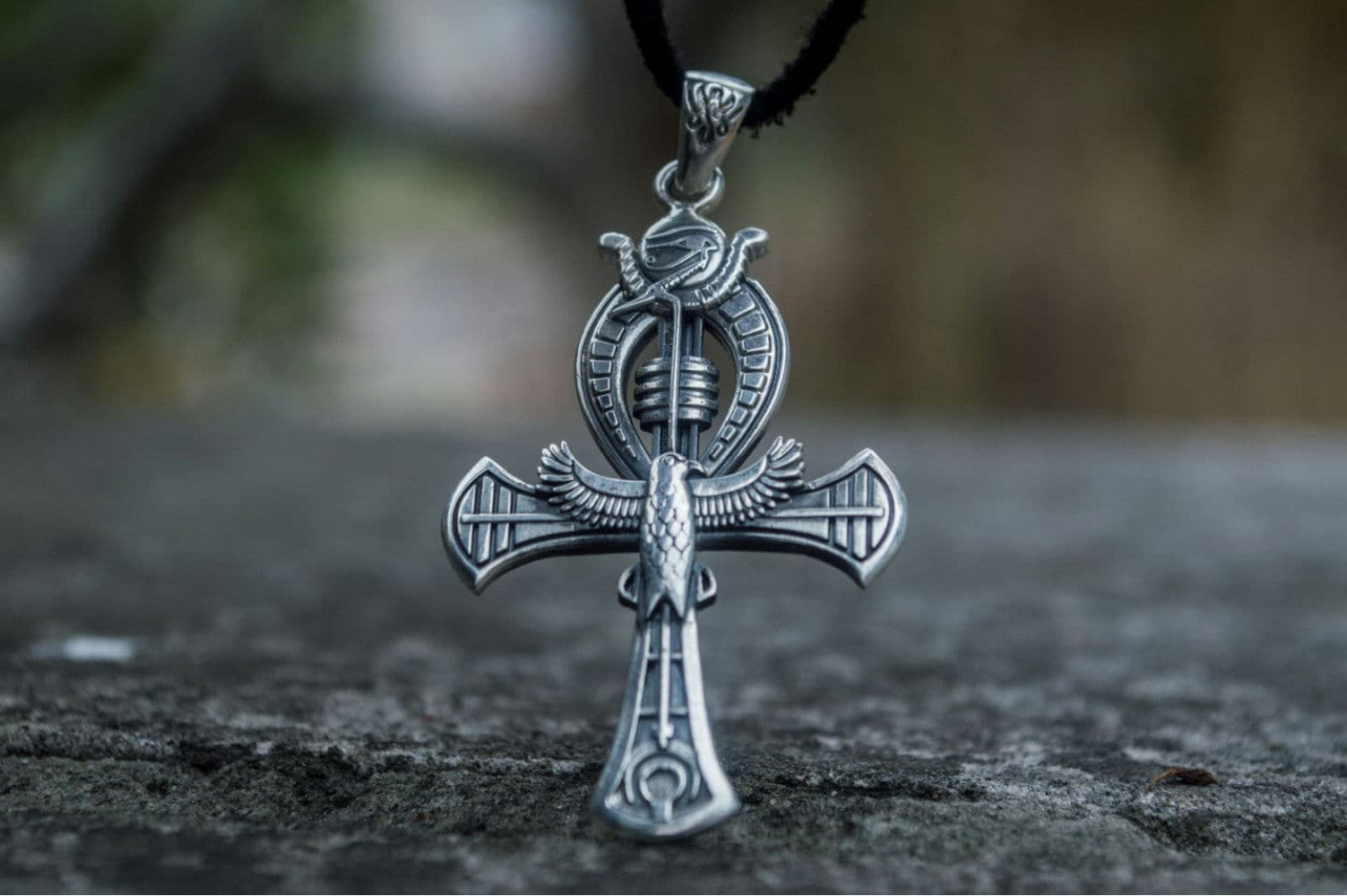 Unique Handmade Egypt Ankh Pendant Sterling Silver Jewelry - vikingworkshop