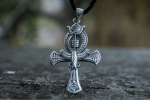 Unique Handmade Egypt Ankh Pendant Sterling Silver Jewelry - vikingworkshop