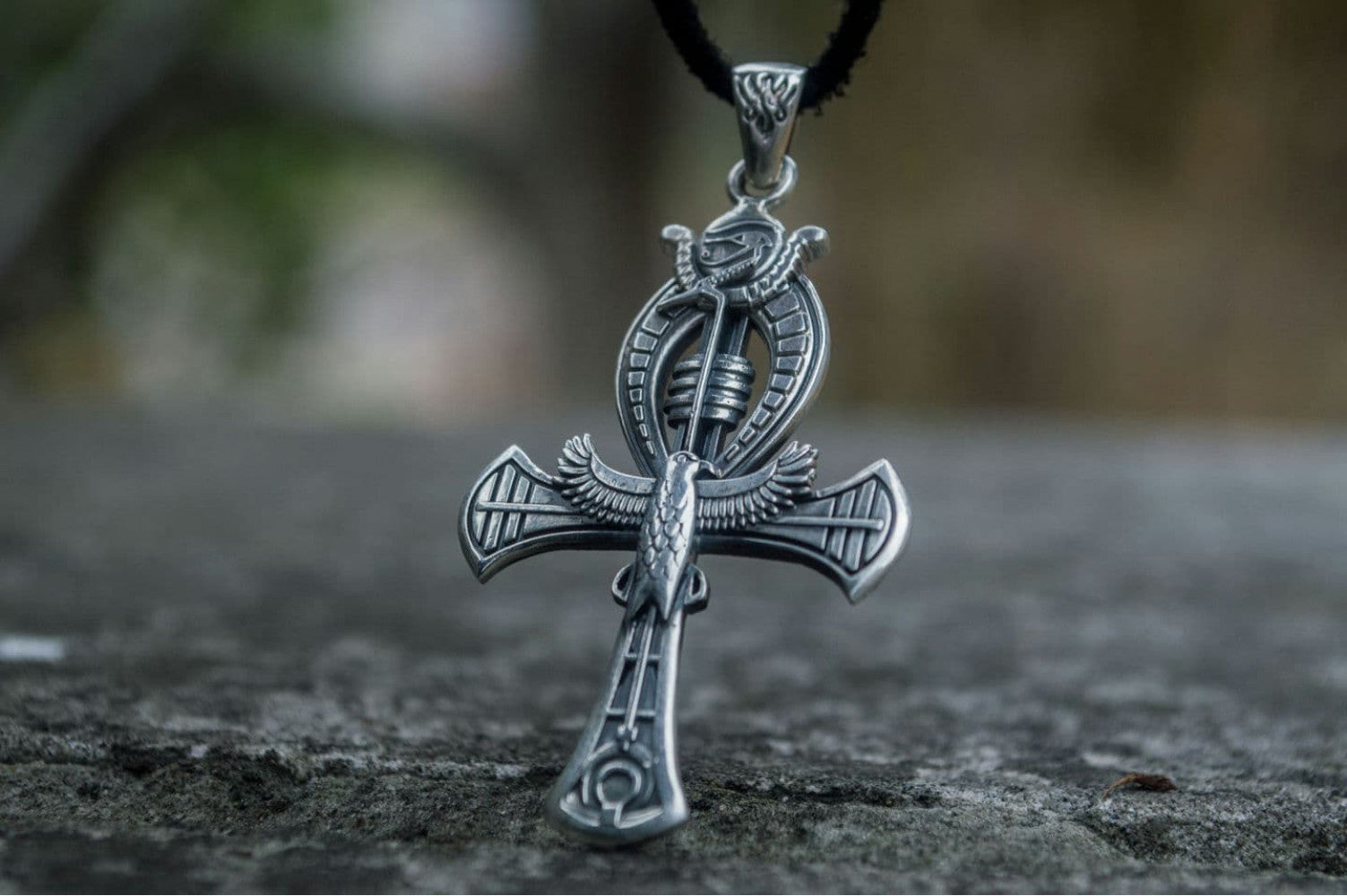 Unique Handmade Egypt Ankh Pendant Sterling Silver Jewelry - vikingworkshop