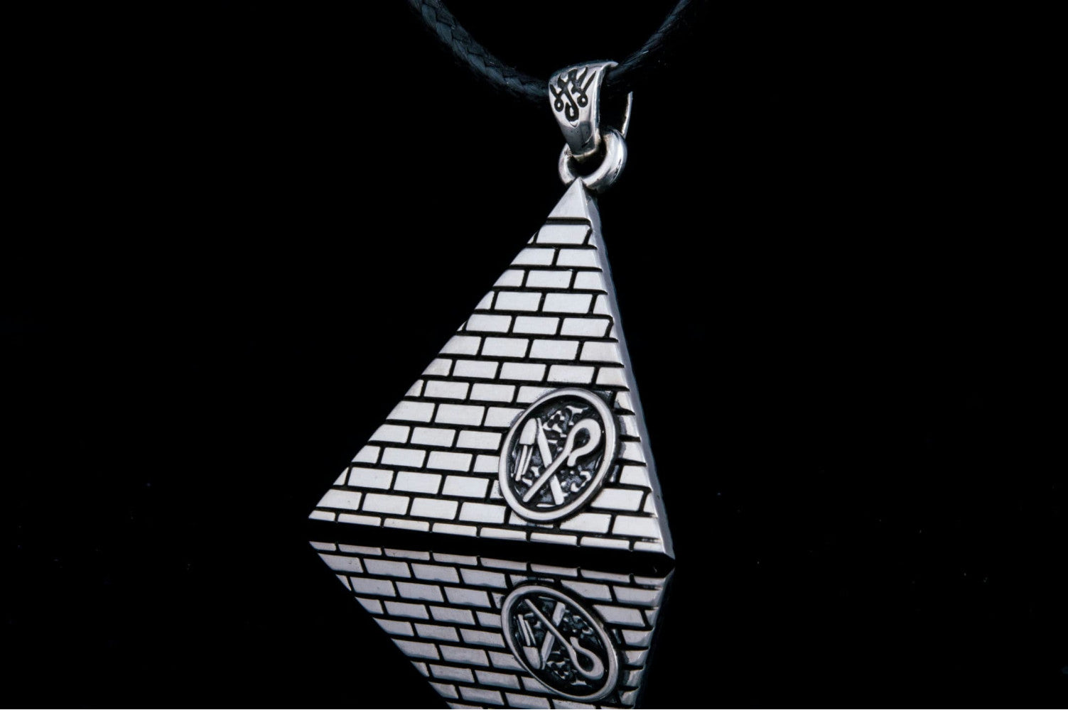 Hekha and Nekhakha Symbol Pendant Sterling Silver Egypt Jewelry - vikingworkshop