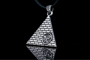 Hekha and Nekhakha Symbol Pendant Sterling Silver Egypt Jewelry - vikingworkshop