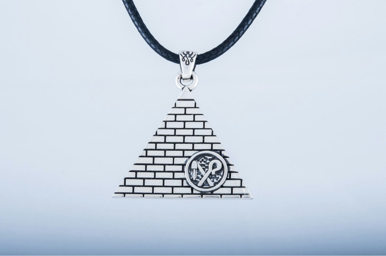 Hekha and Nekhakha Symbol Pendant Sterling Silver Egypt Jewelry - vikingworkshop