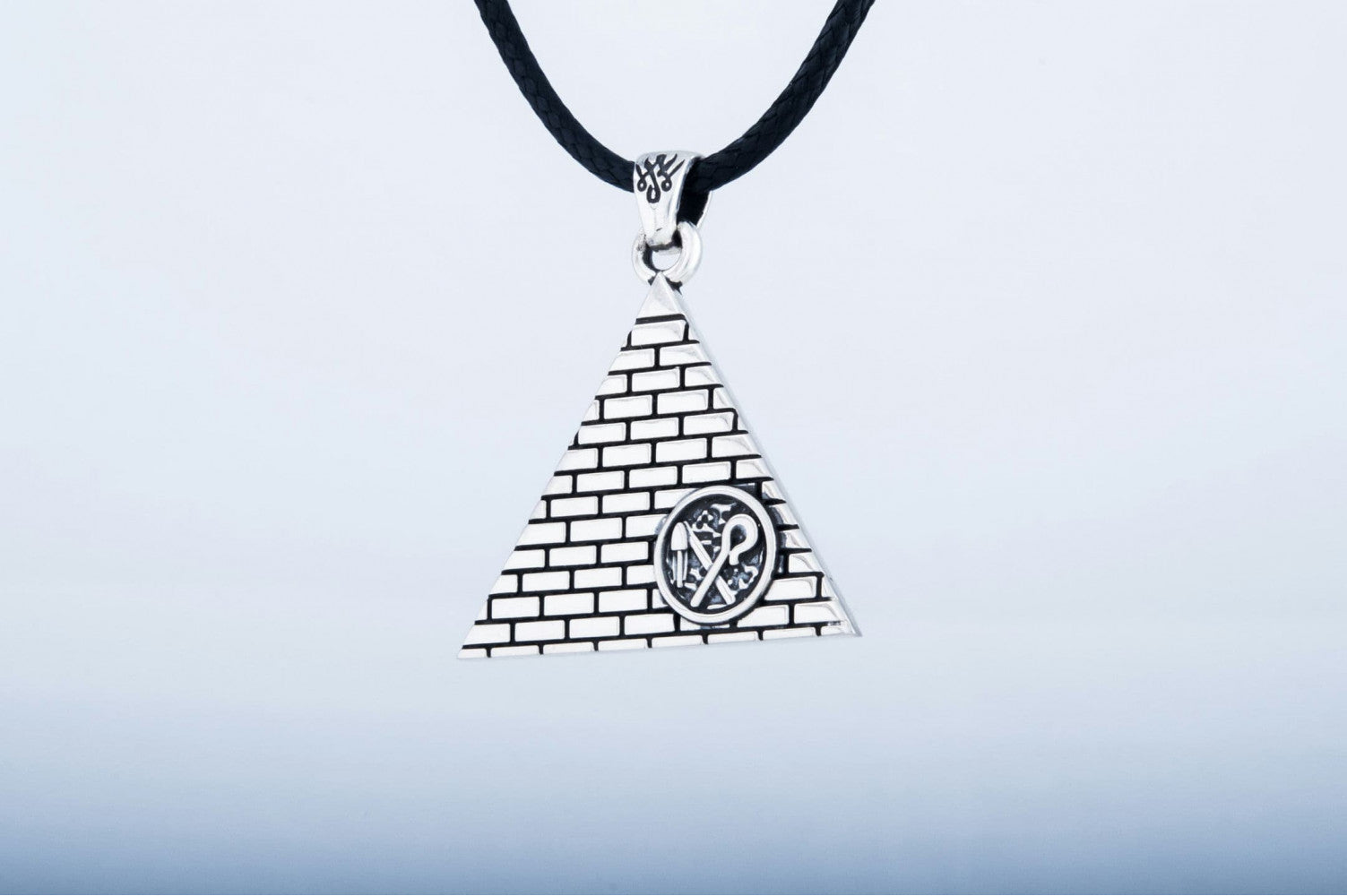 Hekha and Nekhakha Symbol Pendant Sterling Silver Egypt Jewelry - vikingworkshop